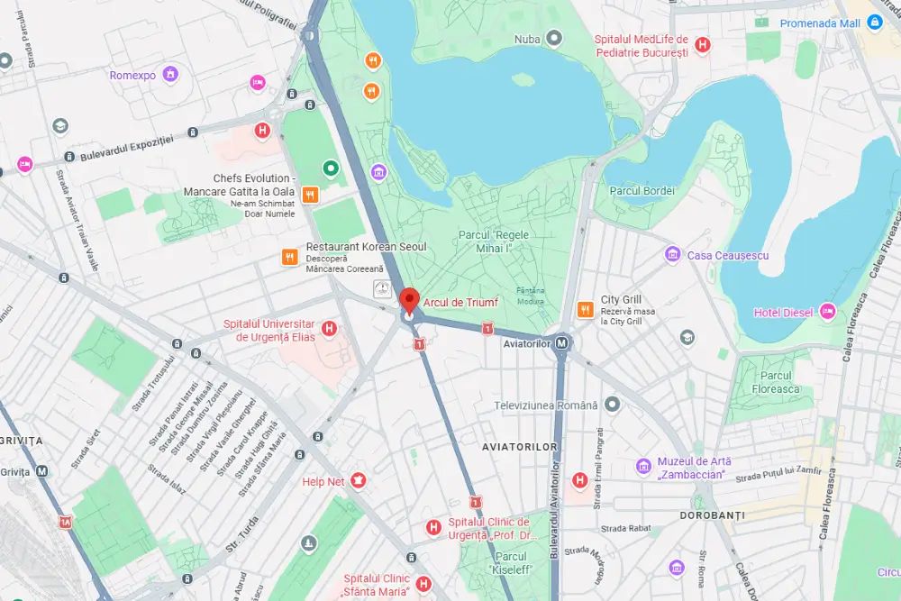 Unde se afla si cum ajungi la Arcul de Triumf